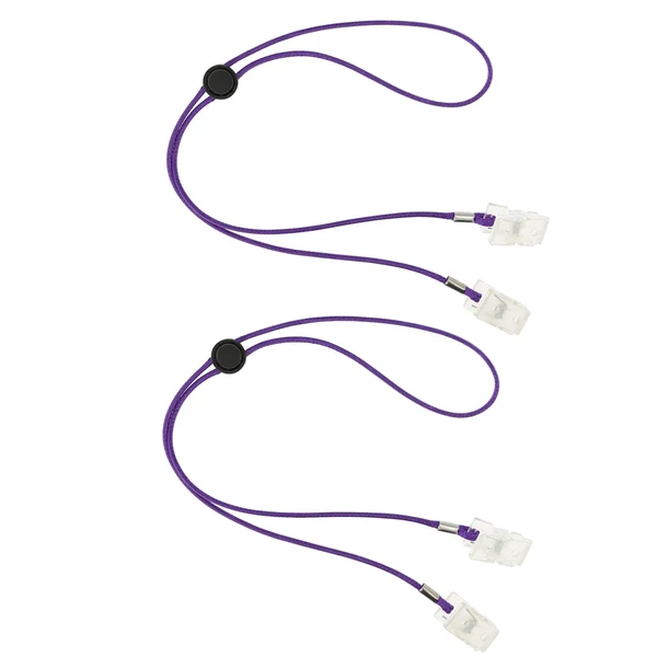 Premium Material Max Maxb 2 Pieces Flexible Bib Napkin Chains Holder Meal Paper Towel Clip Purple Superior