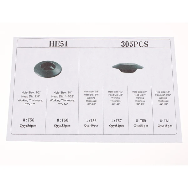 Excellent Max Maxb 305 Pieces 6 Kinds Snap-In Blanking Plug Body Hole Bungs Stopper Kits Fast