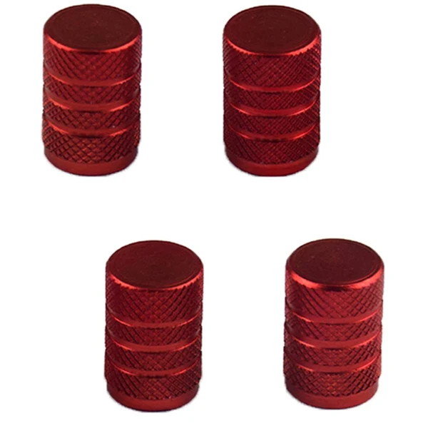 Luxury Max Maxb 4 Pack Car Bicycle Aluminum Wheel Tire Stem Valve Caps Dust Cover Red World-Class