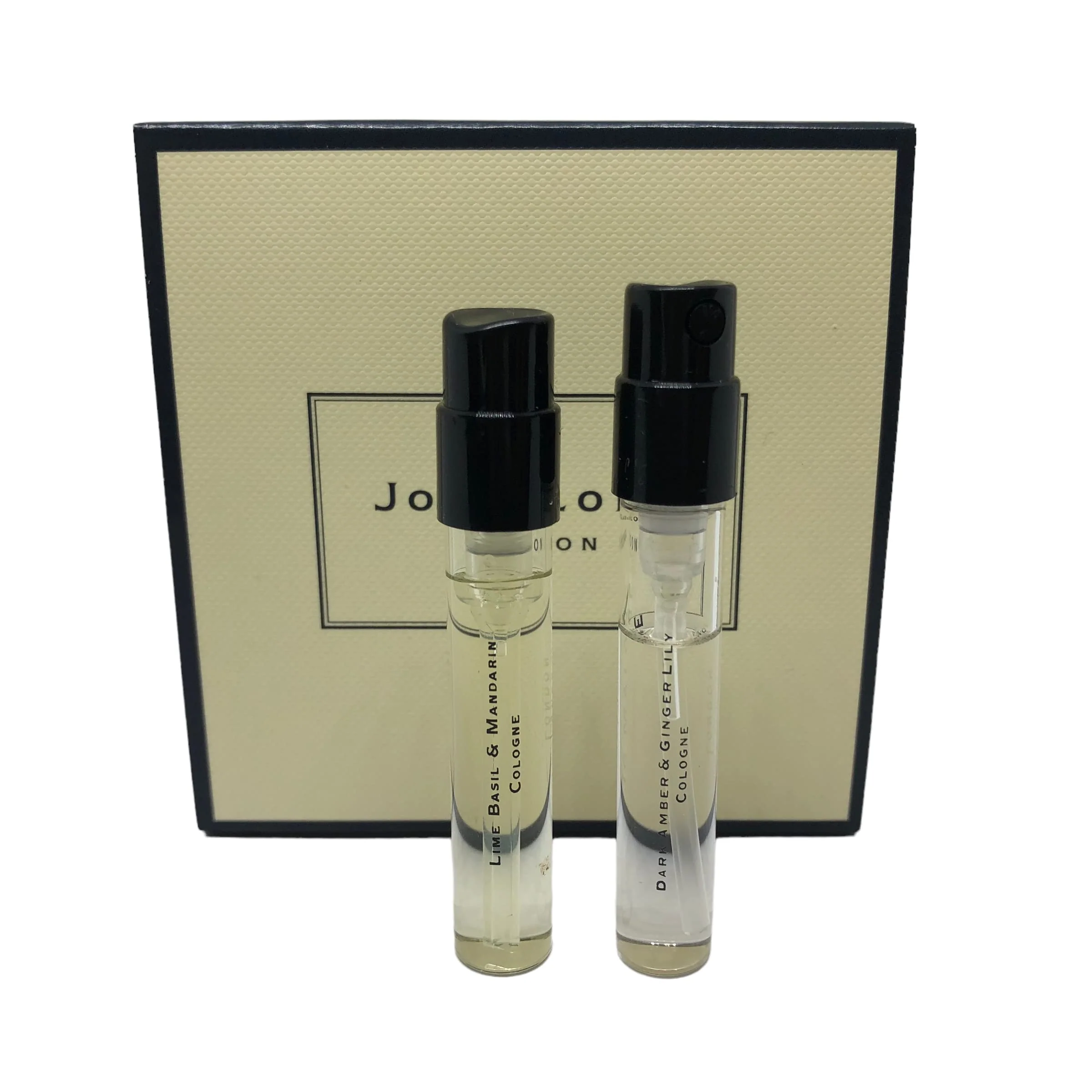 Proven Jo Malone London Scent Pairing Duo Lime Basil Mandarin Dark Amber Ginger Lily Sample Vial 0.05oz Pure