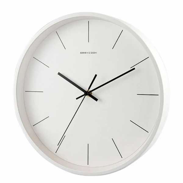 Functional Max Maxb Minimalist Modern Style 12 Inch Silent Non Ticking Quartz Wall Clock White Healthy