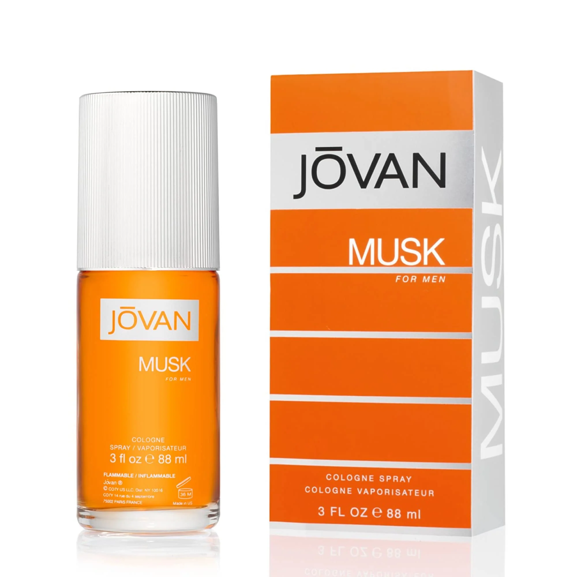 Original Jovan Musk for Men Eau de Cologne Spray 3 fl oz Pack of 1 Notes of Carnation Lavender and Amber Men's Fragrance Long Lasting Everyday Environmentally Friendly