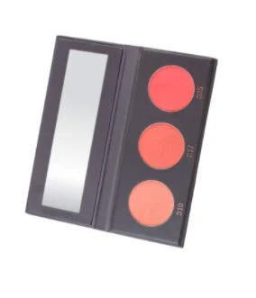 Eco-Friendly KAB Cosmetics - BlushMeUp Palette - Tricolor Pressed-Powder Blush Palette with Compact Mirror - 3 Long-Lasting Pink Blush Shades of Cruelty- Natural