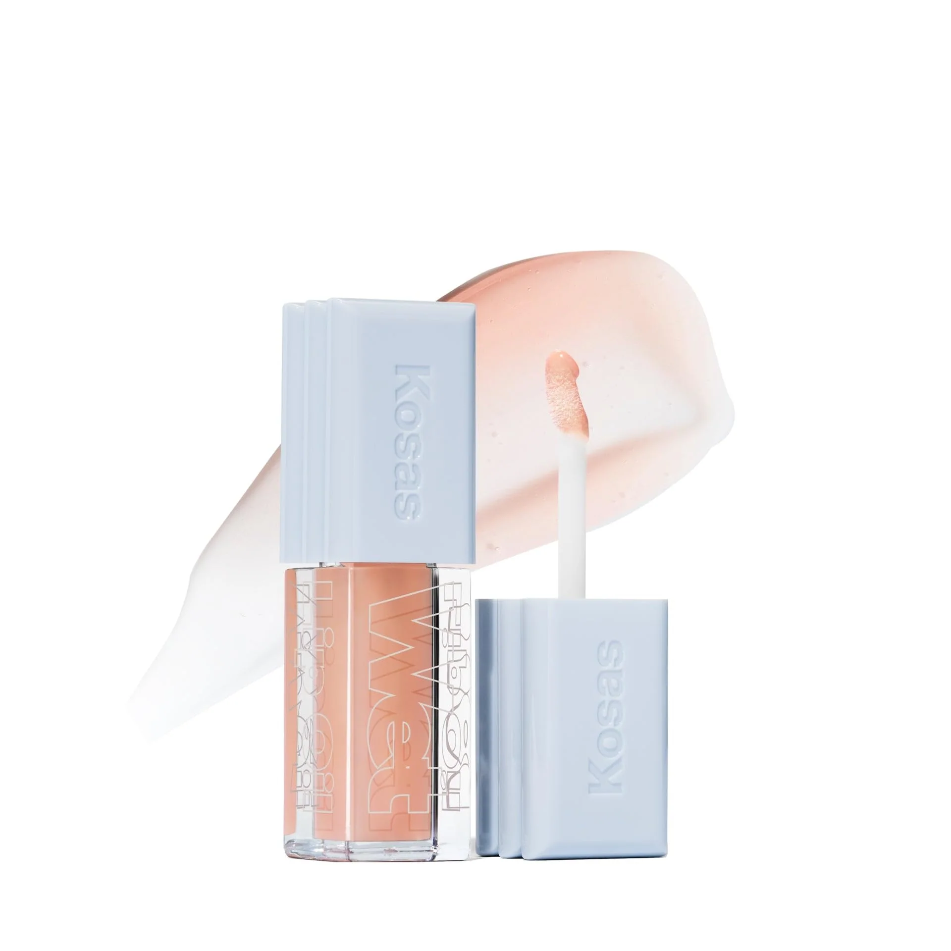 High-Quality Kosas Wet Lip Oil Gloss - Hydrating Lip Plumping Treatment with Hyaluronic Acid Peptides Non-Sticky Finish Jellyfish Organic