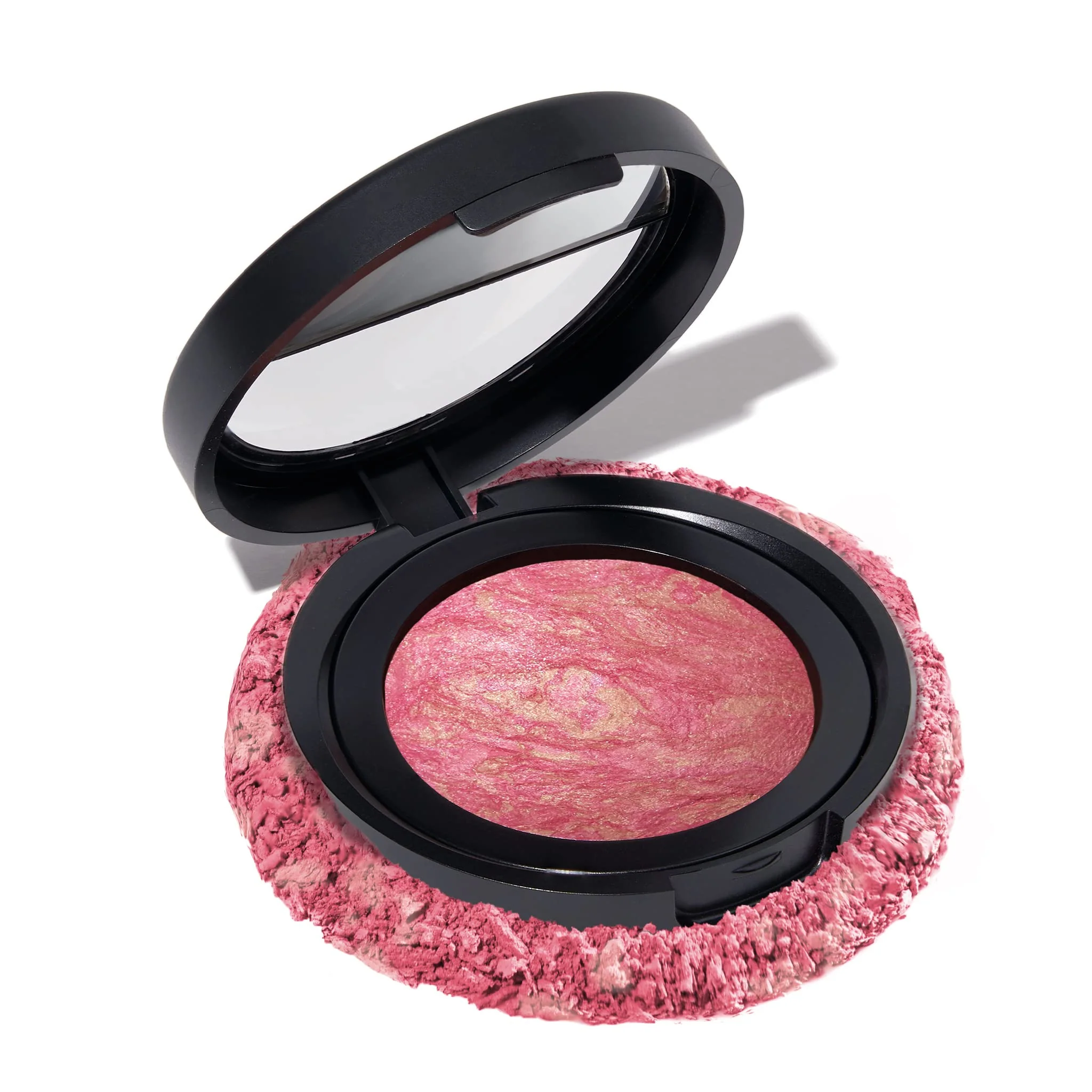 Trusted LAURA GELLER NEW YORK Baked Blush-n-Brighten Marbleized Blush for Cheeks - Sunlit Rose - Satin Finish - Buildable Color Practical