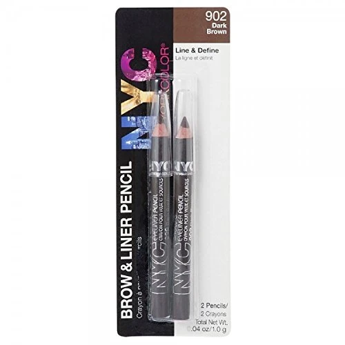 Elite NYC Brow and Liner Pencil Set Dark Brown 1 Pair Refined