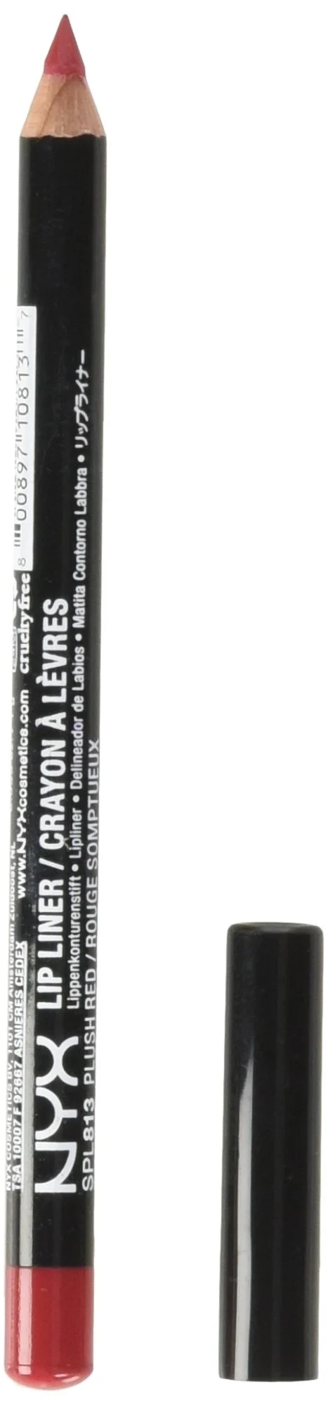 Secure NYX Nyx slim lip liner pencil -nyx07 813 plush red Carefully Designed