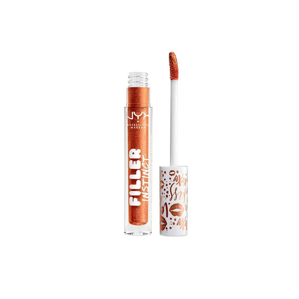 Minimalist NYX PROFESSIONAL MAKEUP Filler Instinct Plumping Lip Polish Lip Plumper Gloss - New Money Copper Gold Exclusive