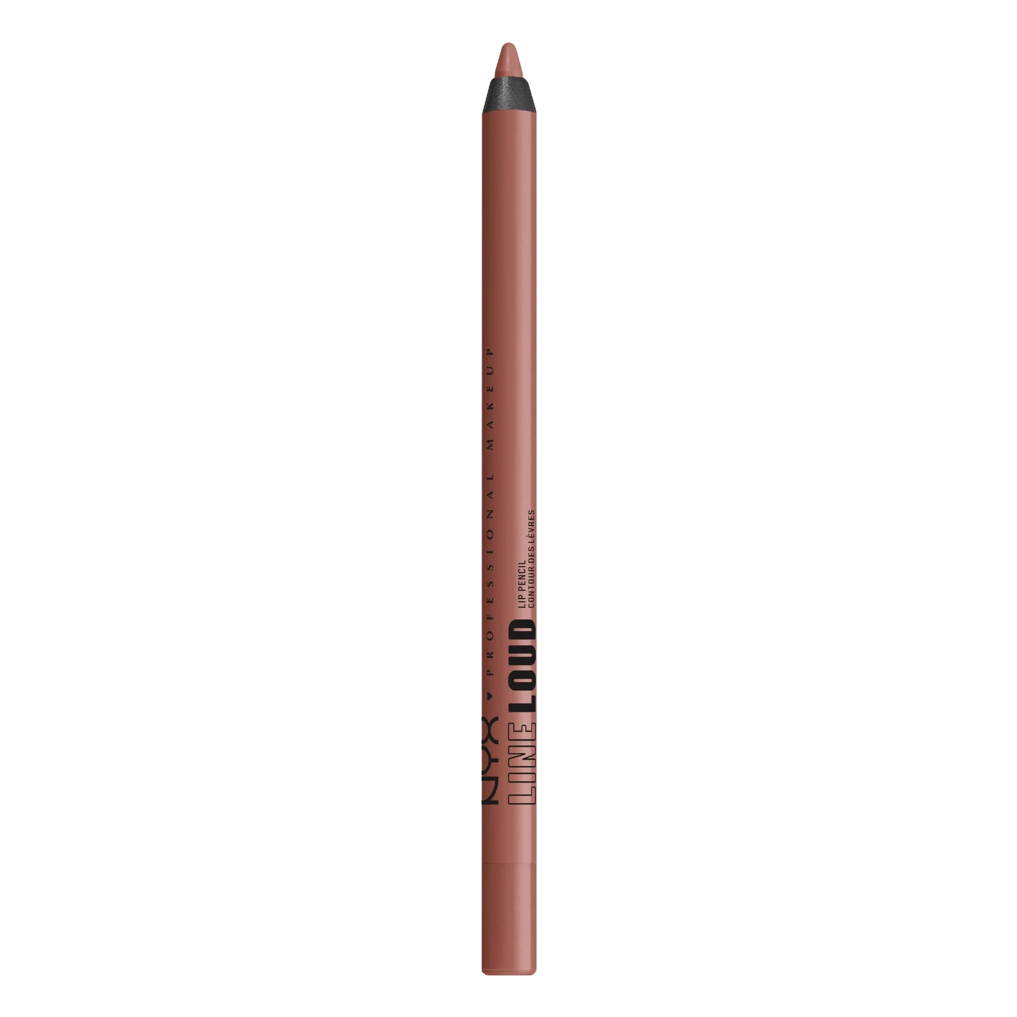 Optimized NYX PROFESSIONAL MAKEUP Line Loud Lip Liner Longwear and Pigmented Lip Pencil with Jojoba Oil Vitamin E - Ambition Statement Warm Peach Brown High-Quality
