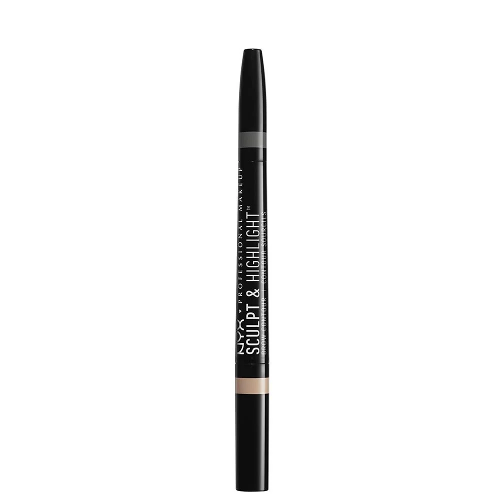 Breathable NYX PROFESSIONAL MAKEUP Sculpt and Highlight Brow Contour Eyebrow Pencil Black Golden Convenient