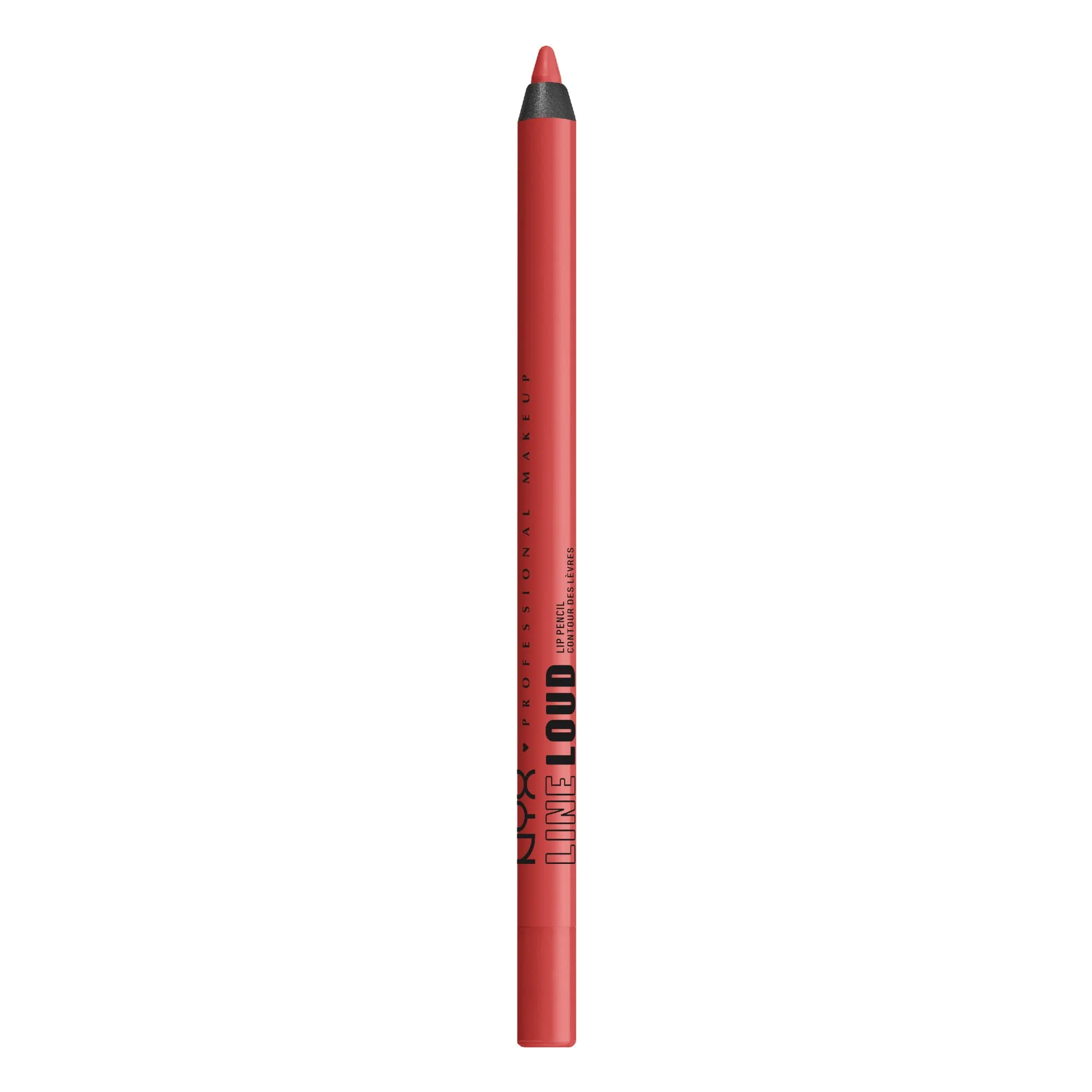Durable NYX PROFESSIONAL MAKEUP Line Loud Lip Liner Longwear and Pigmented Lip Pencil with Jojoba Oil Vitamin E - Rebel Red Warm Red Breathable