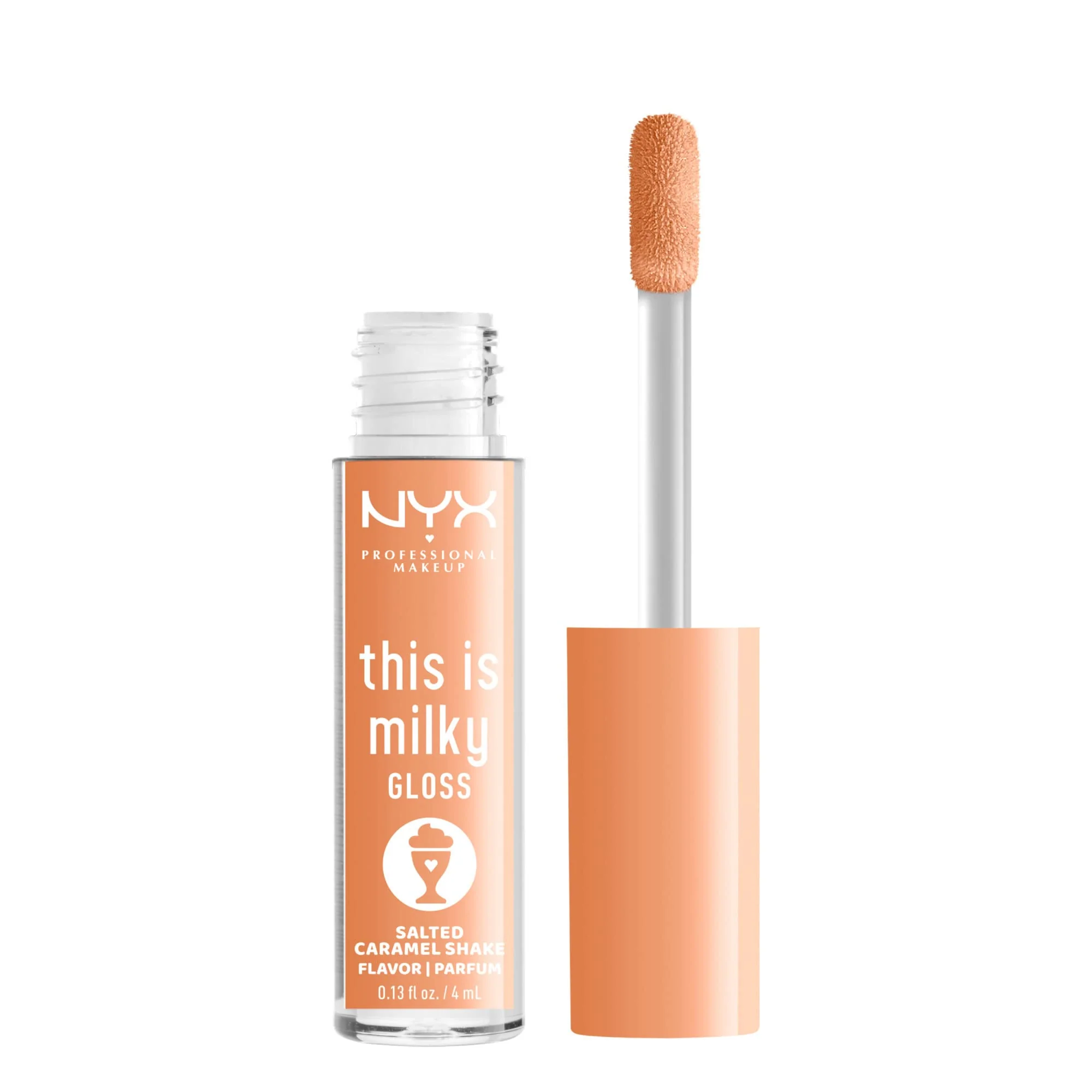 Optimized NYX PROFESSIONAL MAKEUP This Is Milky Gloss Lip Gloss with 12 Hour Hydration Vegan - Salted Caramel Shake Caramel Premium