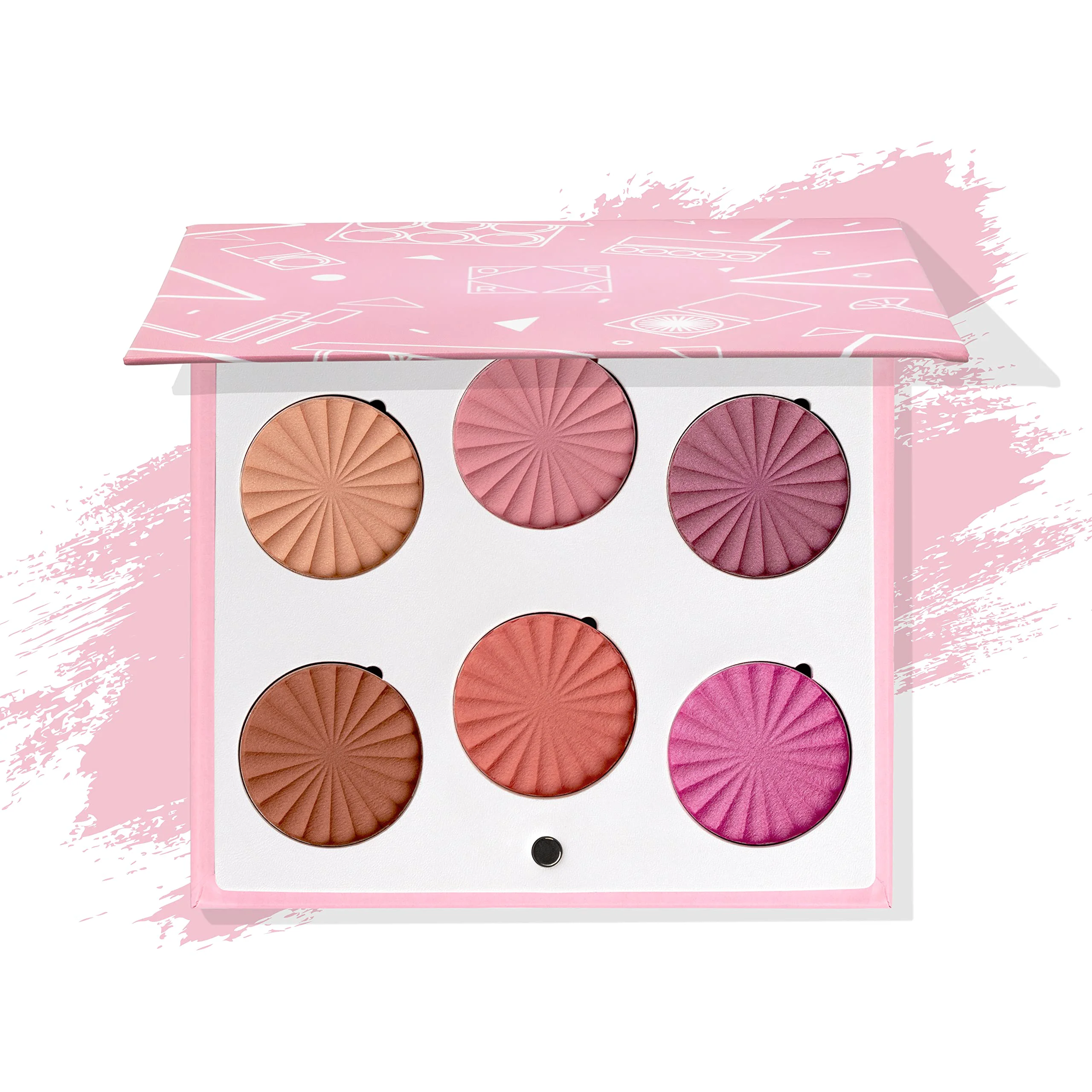 Optimized OFRA Mini Mix Face Palette Blushful - Blush Palette for Cheeks - 6 Pigmented Pressed Powder Shades - Travel-Friendly and Cruelty- Face Makeup Next-Generation