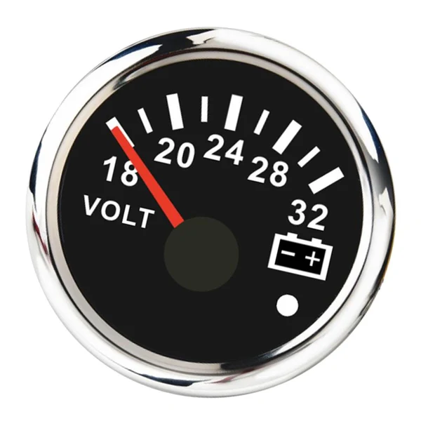High-Performance Max Maxb 52mm Black Anti-fog Round Panel Digital LED Voltmeter Gauge for Boat Yacht Quality
