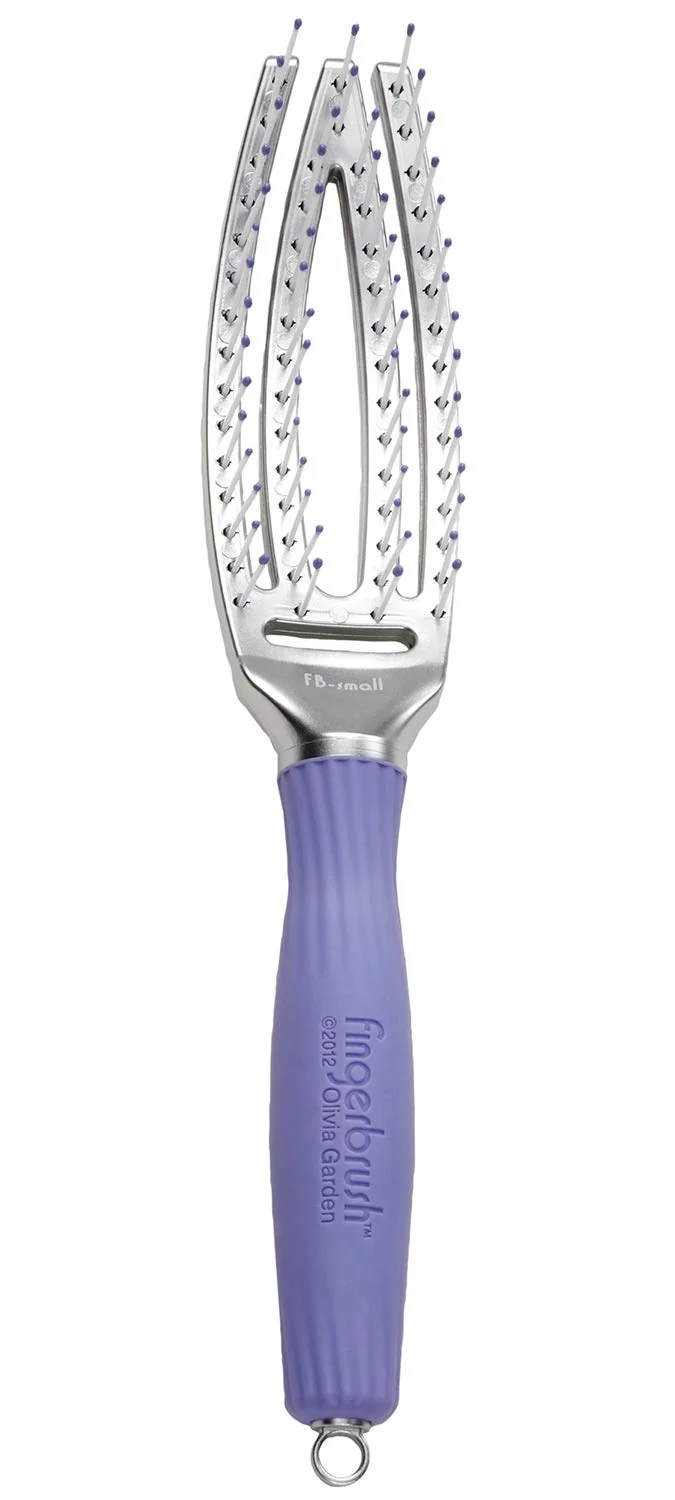 Crafted Olivia Garden Finger Brush Scalp-Hugging Vented Paddle Hair Brush FB-SM Small Fine Crafted