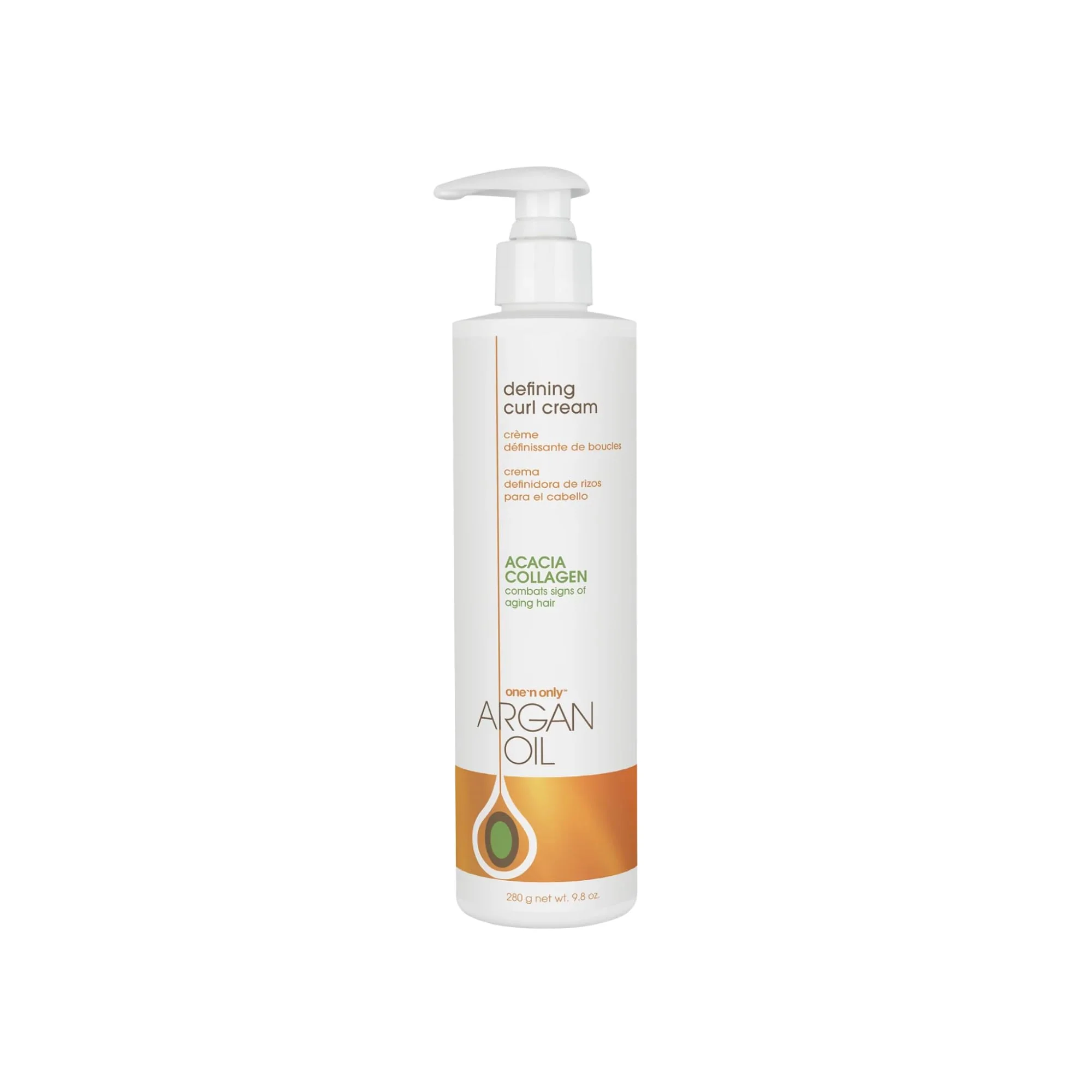 Unique One 'n Only Defining Curl Cream with Argan Oil Leave-in Conditioning Cream Defines and Leaves Strong Curly Hair Enhances Shine and Hydrates Without Enhanced
