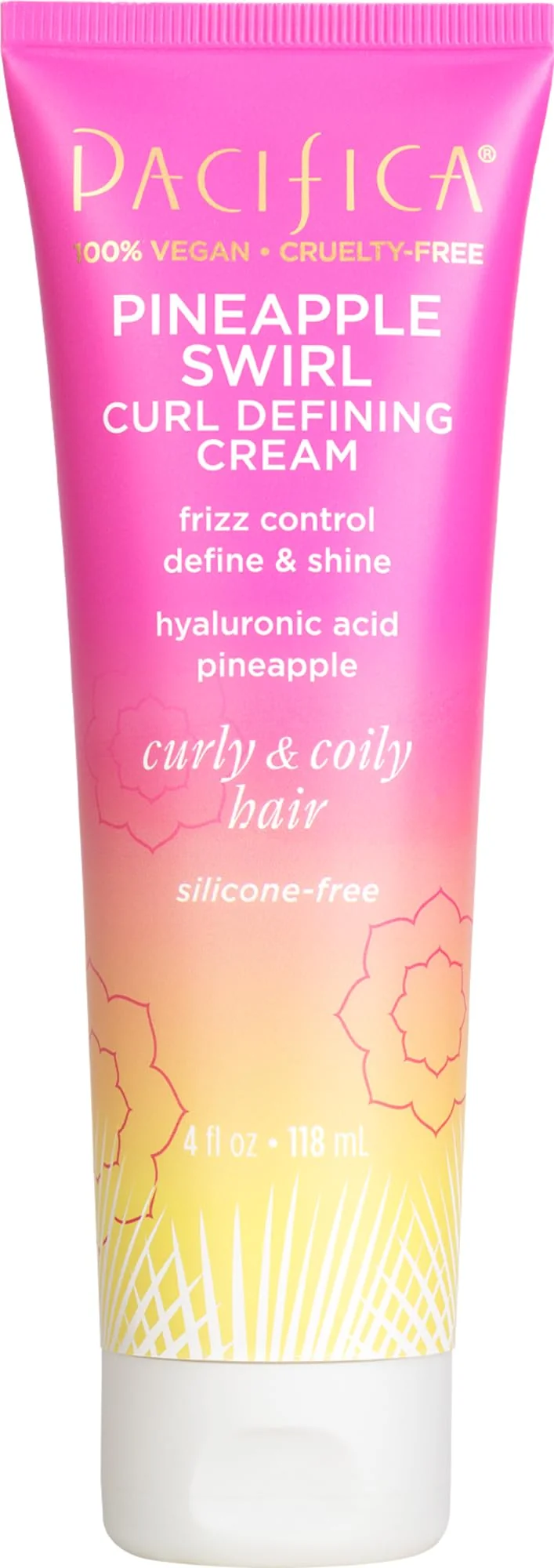 Minimalist Pacifica Pineapple Swirl Curl Defining Cream - Curl Cream for Curly Hair Curly Hair Products with Coconut Oil and Hyaluronic Acid Styling for Bouncy Artisan