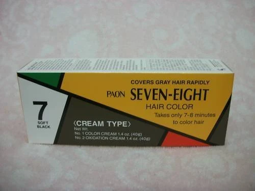 Modern PAON SEVEN-EIGHT CREAMY TYPE HAIR COLOR SOFT BLACK 7 Casual