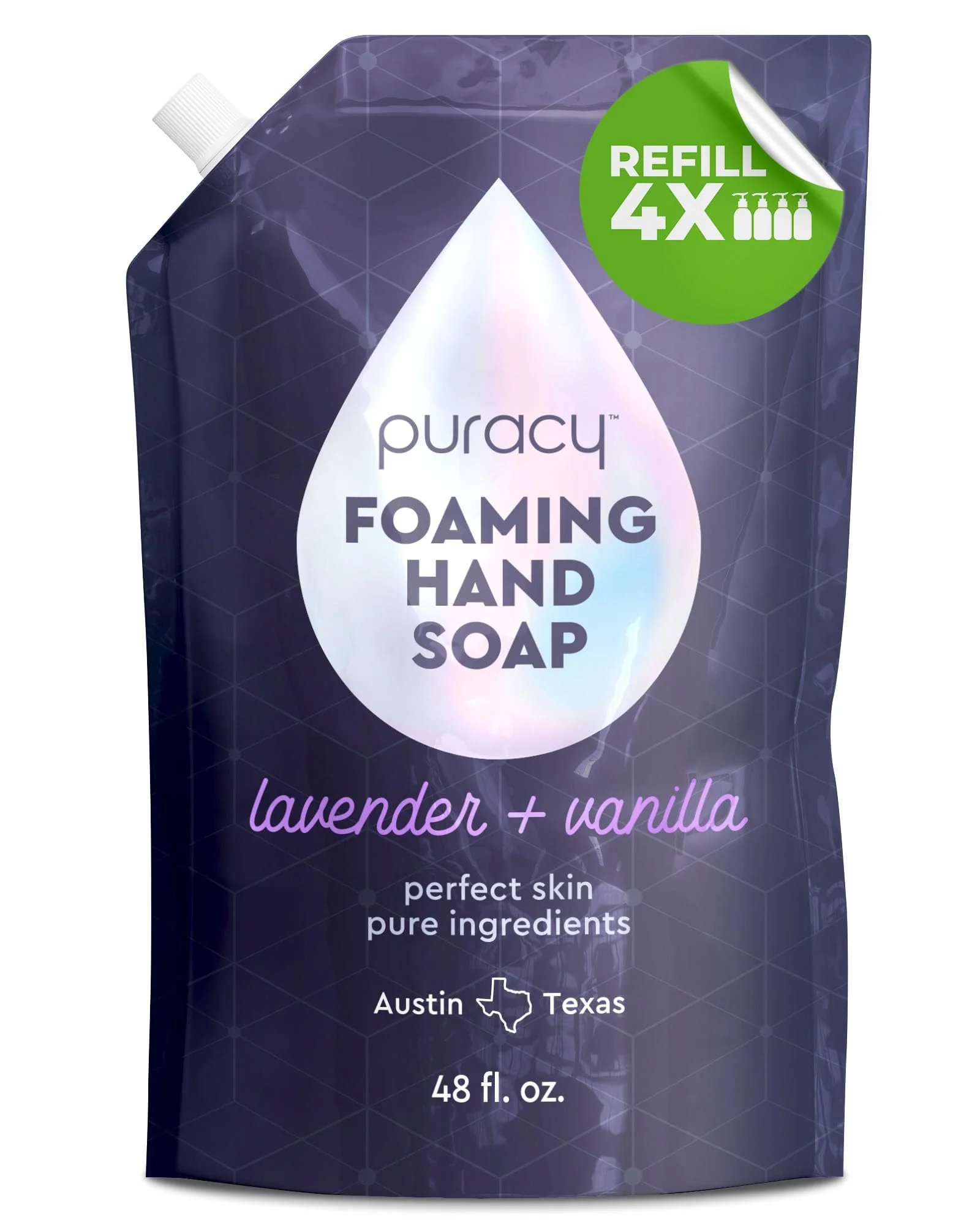 Professional Puracy Foaming Hand Soap Refill - Plant-Powered Natural Hand Soap As Seen on TikTok Non-Toxic Sulfate- Liquid Soap Moisturizing Foam Handwash Reusable
