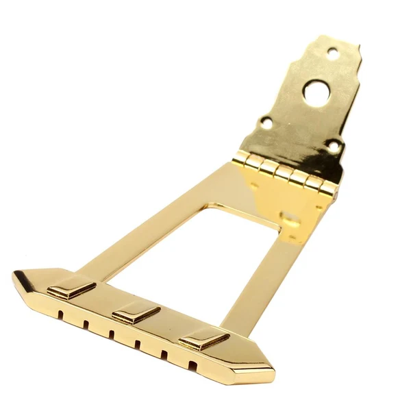 Relaxed Max Maxb Gold 6 String Jazz Bass Guitar Trapeze Tailpiece Bridge -Top Bronze Made Quality