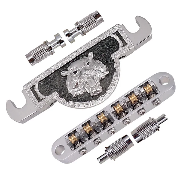 Powerful Max Maxb A Set of Electric Guitar Roller Saddle Bridge Tailpiece Stylish