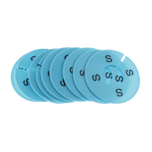 High-Grade Max Maxb 10x Clothing Rack Size Divider Wardrobe Round Hanger Dividers Light Blue S Secure