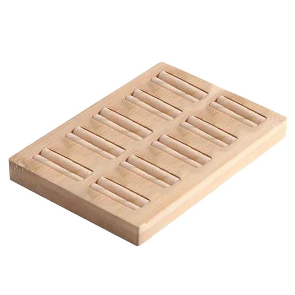Reliable Max Maxb Wooden Earrings Rings Jewelry Display Tray Organizer Holder 10 Slots Beige First-Class