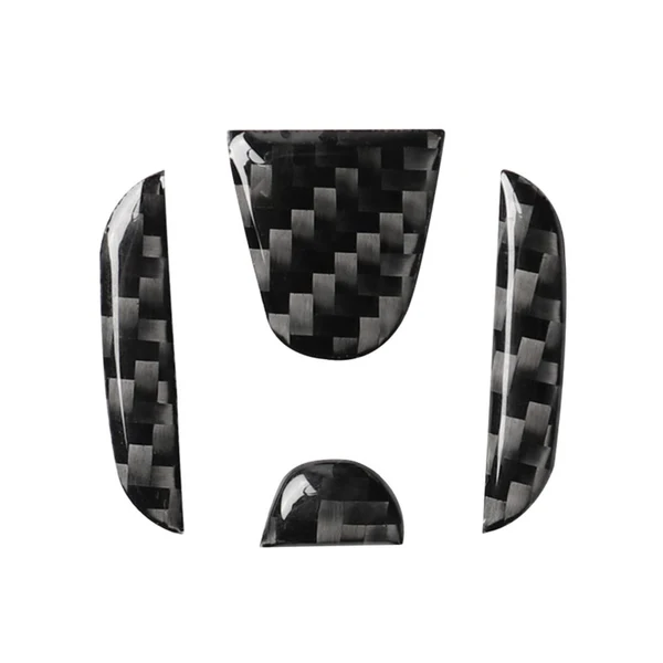 Enhanced Carbon Fiber Steering Wheel Decoration Cover Sticker for Honda Civic 16-19 Carefully Designed