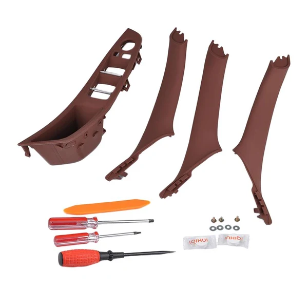Selected Max Maxb 4PCS Door Handle Window Switch Panel Interior Button Frame for BMW Red Brown High-Grade
