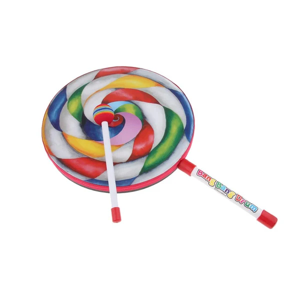 Next-Generation Max Maxb Wooden Lollipop Hand Drum Toy for Kids Early Music Learning 10 inch Dependable