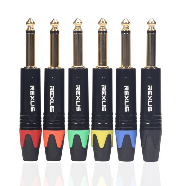 Consistent Max Maxb 6.35mm Stereo Jack Plug for DIY Audio Soldering for Microphone Guitar Red Sophisticated
