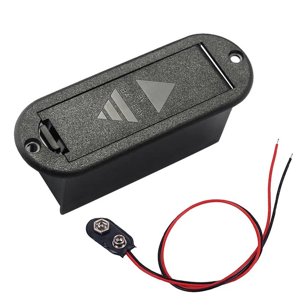Quality Max Maxb 1pc 9V Battery Box for Electric Guitar Bass And Active Pickup With Connector Artisan