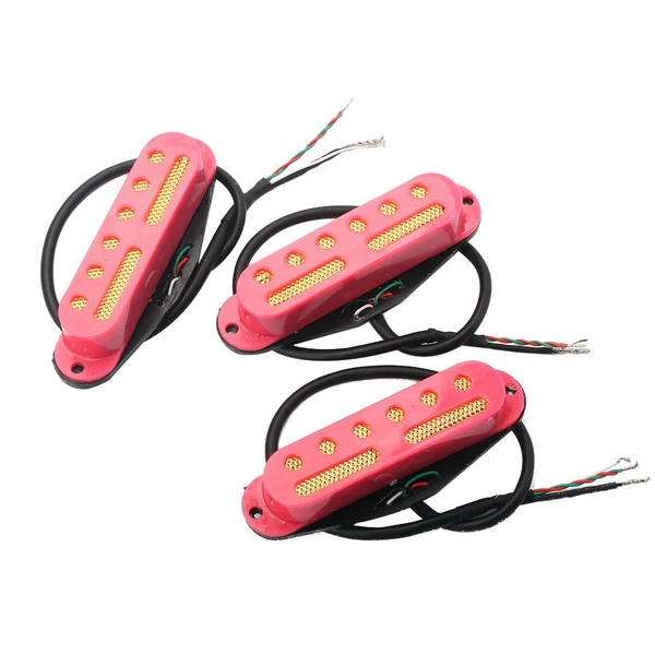 Efficient Max Maxb 3Pcs Standard Electric Guitar Pickup Single Coil SSS Guitar Accessories Red Elegant