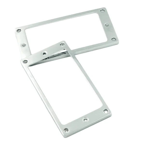 Crafted Max Maxb 2x Metal Humbucker Pickup Frame Mounting Ring for LP Electric Guitar Silver Authentic