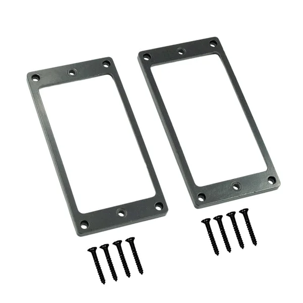 Eco-Friendly Max Maxb 2pcs Metal Humbucker Pickup Frame Mounting Ring for LP Electric Guitar Black Breathable