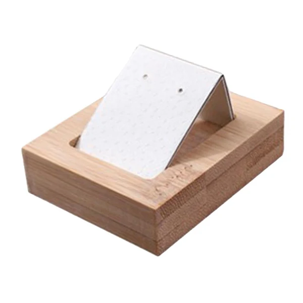 High-Grade Max Maxb 1 Pair Earring Card Holder with Tray for Jewelry Accessory Display White Prestigious