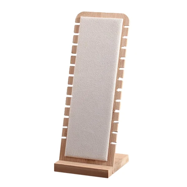 Carefully Designed Max Maxb Jewelry Display Stand Necklace Earring Rings Organizer Creamy White Suede Natural