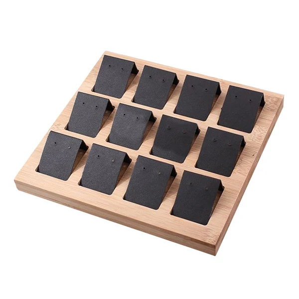 Excellent Max Maxb 12pcs Earring Card Holder with Tray for Jewelry Accessory Display Black Expertly Made
