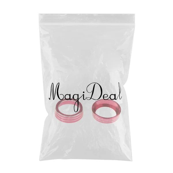 Stylish Max Maxb 2pcs Air Conditioner Knob Button Ring Trim Cover for Honda Civic 16-17 Red Powerful