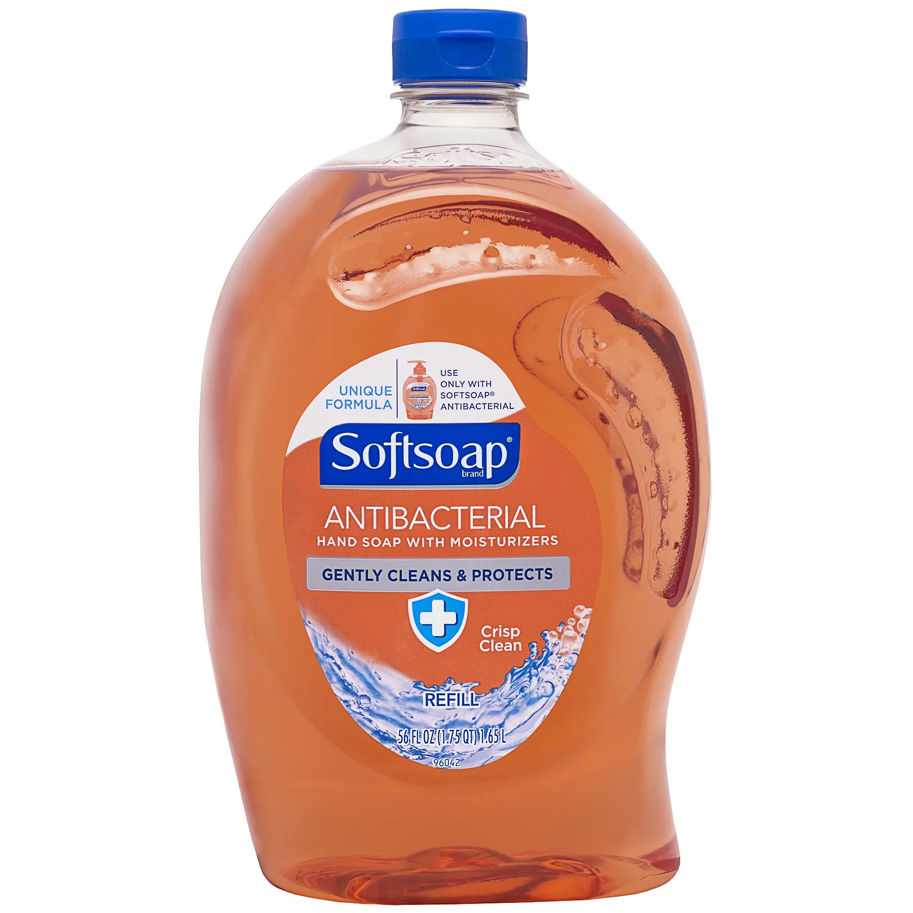 Traditional Softsoap Antibacterial Crisp Clean Hand Soap Refill 56 Ounce Convenient