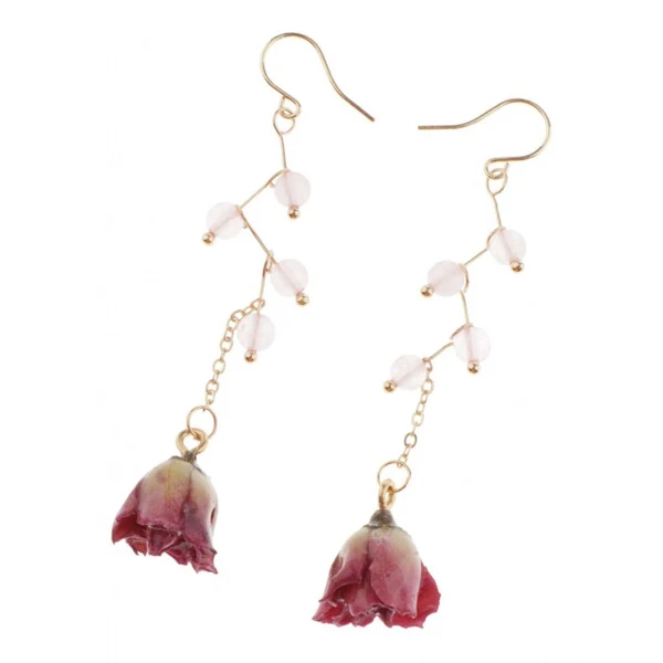 Specialty Max Maxb Dried Rose Flower Earrings Versatile