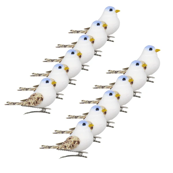 Responsible Max Maxb 12Pcs Artificial Mini Decorative Foam Birds for Crafts Garden Decor Blue Practical