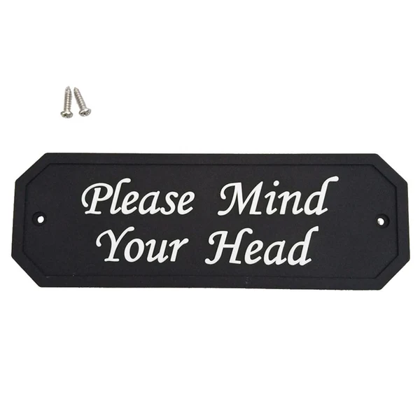 Relaxed Max Maxb Flexible Garden Wall Gate Plaque Sign Plate Plaque Please Mind Your Head_1 Official