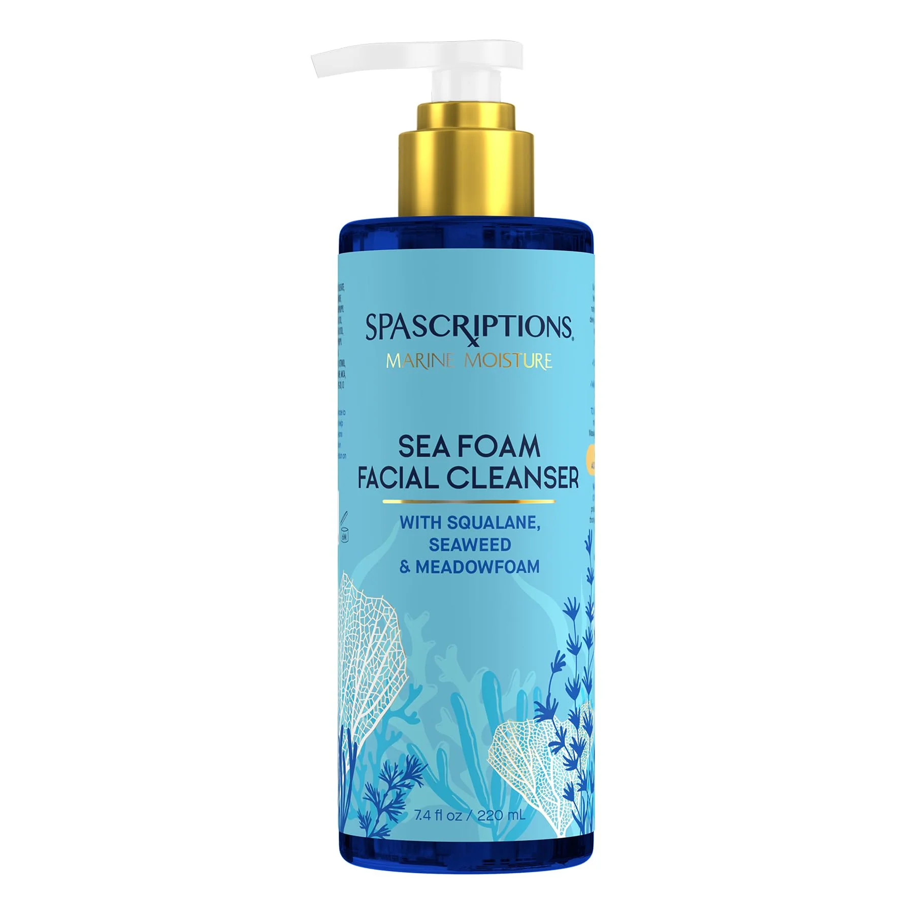 Functional SpaScriptions Marine Moisture Sea Foam Facial Cleanser Hydrating Foaming Face Cleanser Purifying Daily Face Wash Moisturizing with Squalene Elite