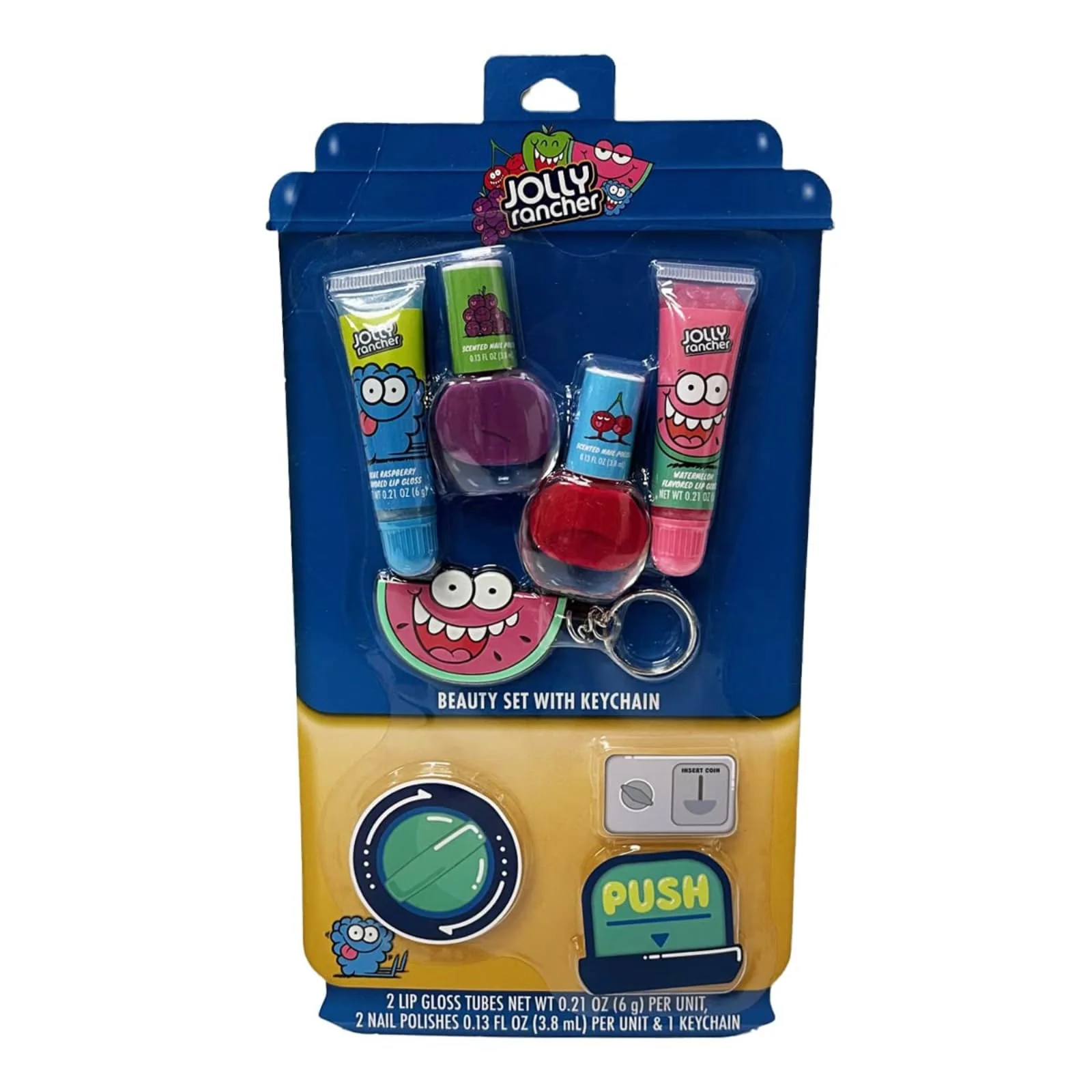Modern Taste Beauty Jolly Rancher Candy Machine Lip Gloss Nail Polish Beauty Set Safe