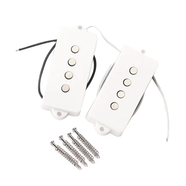 Consistent Max Maxb White Noiseless 4 Strings Jazz Bass Guitar Pickups Set DIY Parts High-Performance