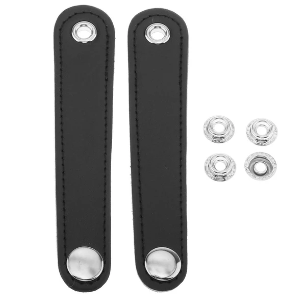 Refined Max Maxb 2pcs PU Leather Adjustable Straps Buckle for Accordion Full Black 12cm Natural