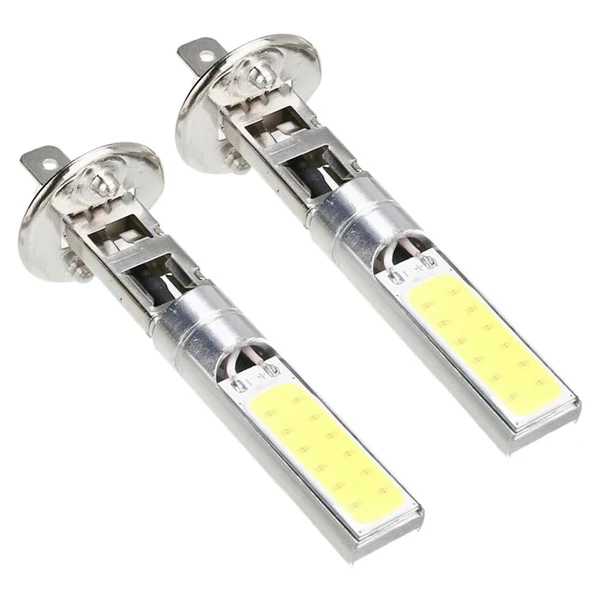 Practical Max Maxb 2pcs H1 COB White 6000K COB LED 1000LM DRL Head Driving Fog Beam Light Lamp Smooth