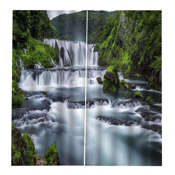 Specialty Max Maxb Waterproof Digitial Printed 3D Curtain Drapes for Bedroom Living Room D Relaxed