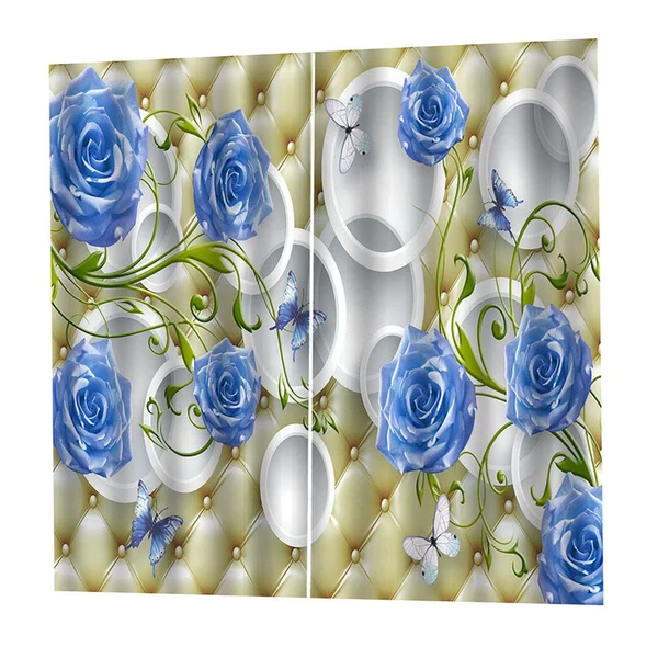 Breathable Max Maxb Waterproof Digitial Printed 3D Curtain Drapes for Bedroom Living Room H Stylish